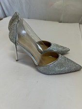 Windsor Sparkly Glittery Rhinestone Stiletto Crystal Heels Clear Sides New SZ 9