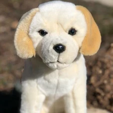 Auswella Coby™ 15" Yellow Standing Labrador Retriever Plush Stuffed Animal
