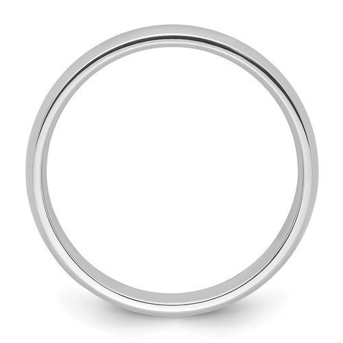 Platinum 4mm Half-Round Comfort Fit Lightweight Band Ring - Picture 2 of 5