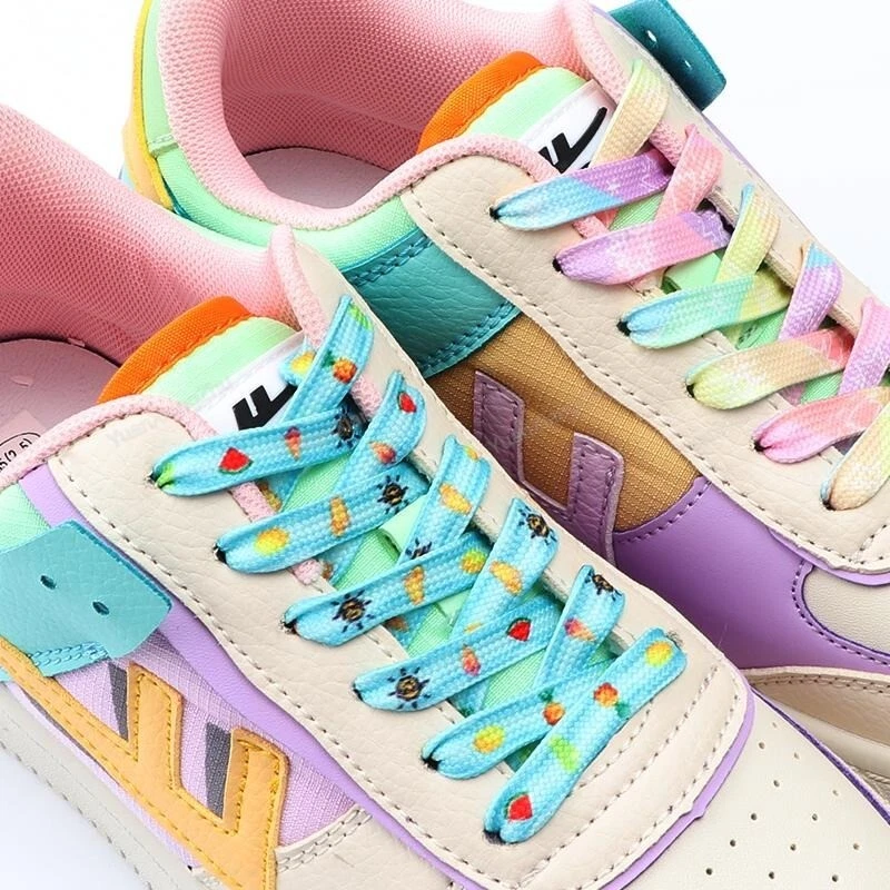 New Fashion Girl Fruit Print Flat Shoe Laces for Sneakers Length 120 140 160CM