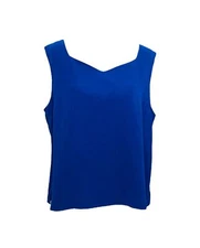 Women’s Size 16W Tank Top Tally Taylor Blue Sleeveless Sweetheart Neckline