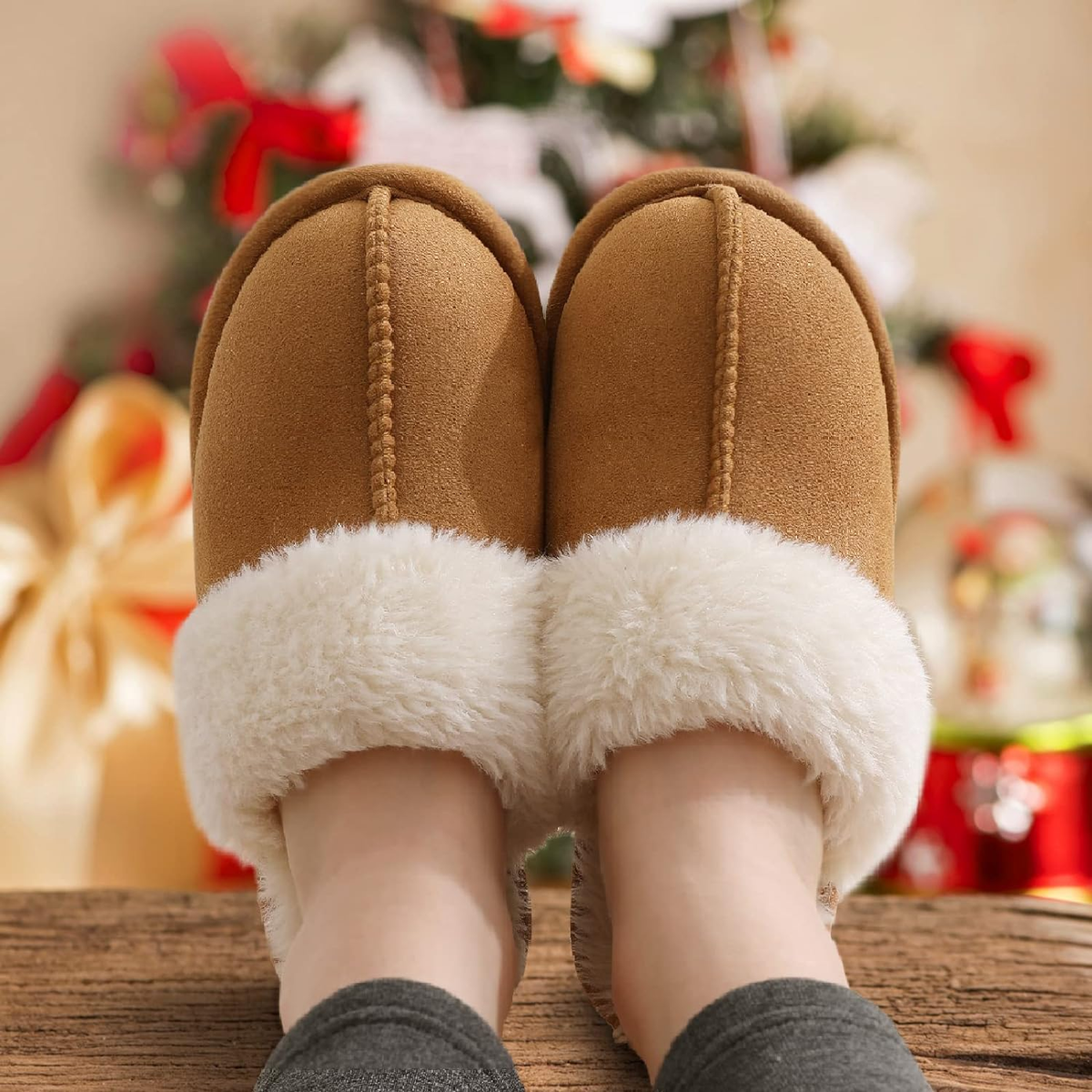 Women's Fuzzy Memory Foam Slipper Fluffy Winter House Shoes