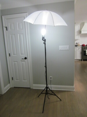 Limo Studio 45W Bulb Lighting with Umbrella Light Lamp Photography w/ Stand EUC