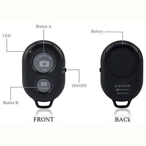Wireless Bluetooth Remote Control Camera Shutter For iPhone iPad Android Z3S9 - Zdjęcie 6 z 10