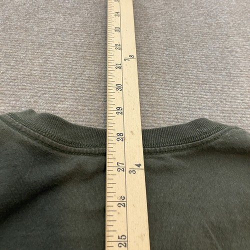 Carhartt Shirt Long Sleeve Medium K126 Workwear Pocket Distressed Faded Gray - Picture 10 of 11