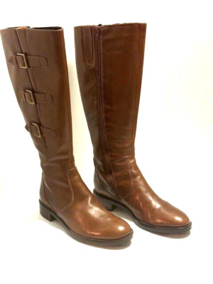  Ecco Lynnea Women's Knee High Tall Leather Boots Size 8 | Excellent Condition |