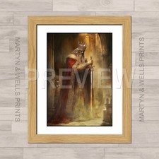 King Hamlet's Ghost print. by L Martyn. Texture canvas paper. Framed or Unframed