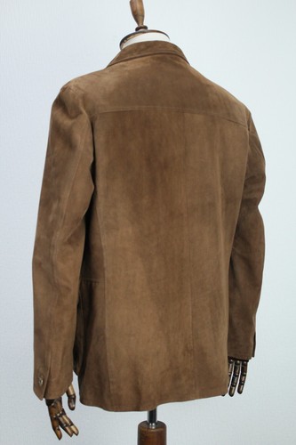 Lux CANTARELLI Brown Soft Suede Leather Jacket Coat 54IT 44US/UK - Picture 8 of 14