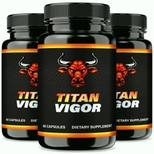 (3 Pack) Titan Vigor for Men, Male Energy & Vitality Pills, Advanced Formula