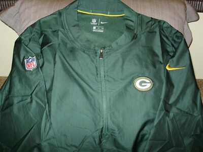 NFL Green Bay Packers Nike Dri-Fit Repel Lockdown 1/2 Zip Golf Jacket Men Medium