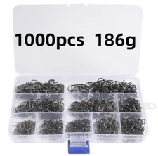 1000pcs fishing hooks freshwater circle fishhooks High Carbon Steel Barbs Circle