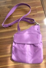 Travelon Nylon Crossbody Sling Bag RFID Anti-Theft Purple
