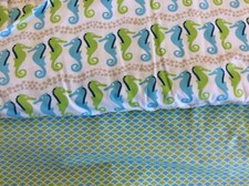 FABRIC FINDERS -SEAHORSE OR SCALLOPS - 59"W-- BY THE YARD