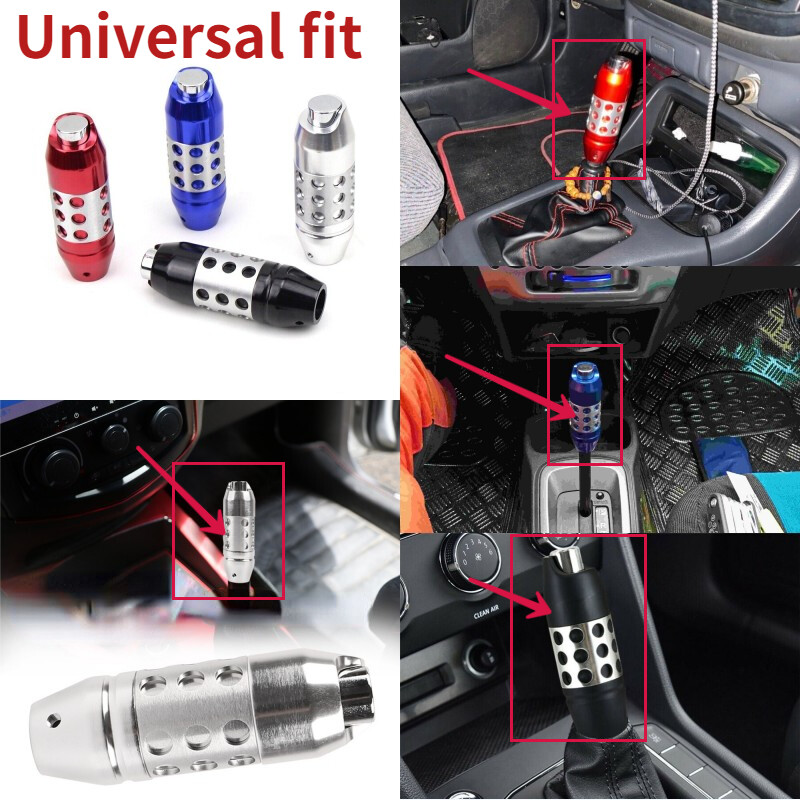 Universal Aluminum Automatic AT Car Racing Gear Shift Knob Lever Shifter Cover