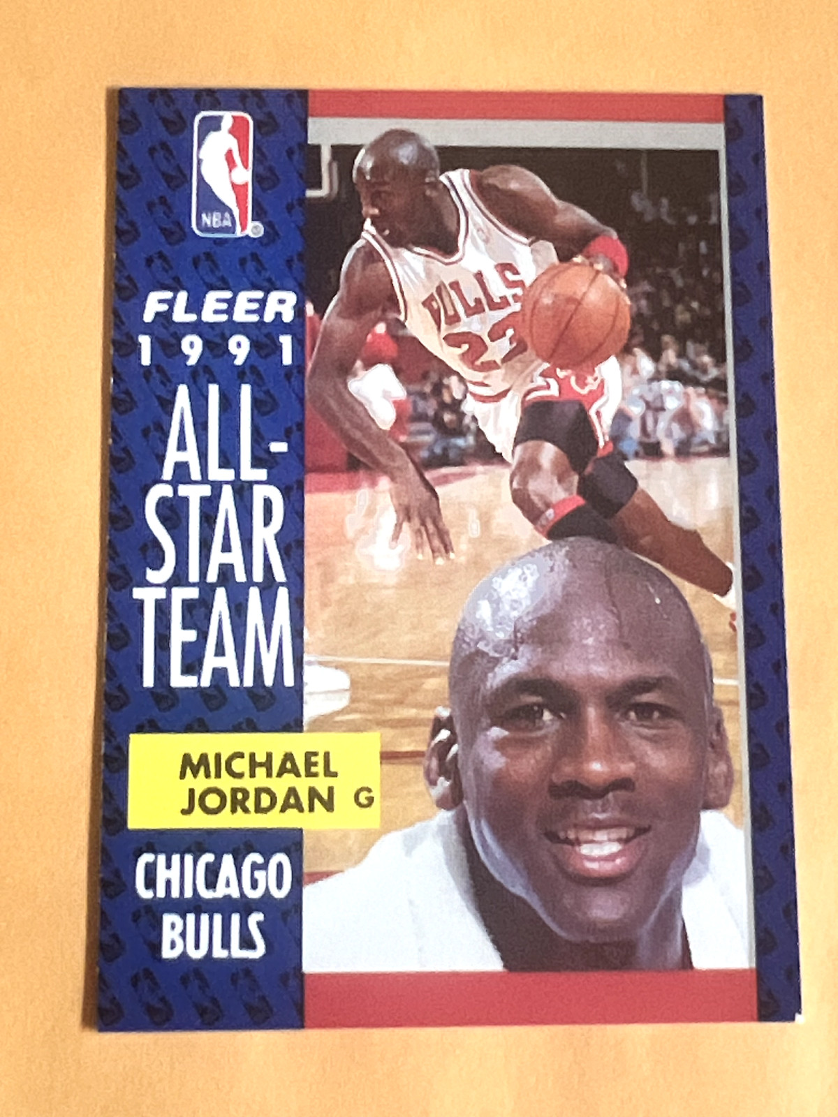 1991-92 Fleer All Star Team Michael Jordan Chicago Bulls Card #211