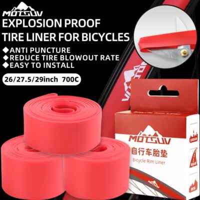 Bicycle Tire 26/27.5/29/700C TPU Rim Tapes Strips Bike Stab-resistant Tire Liner