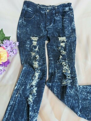 Tripp Daang Goodman Jeans ripped Destroyed distresses Dark Wash super Stretch 4