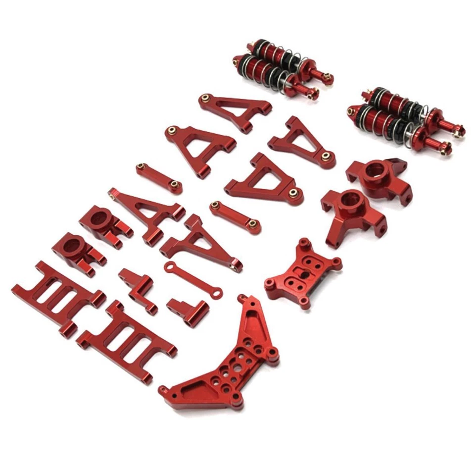 For MJX 1/14 14301 14302 14303 Alloy suspension arm /steering/Shock absorber Kit - Image 3 of 4