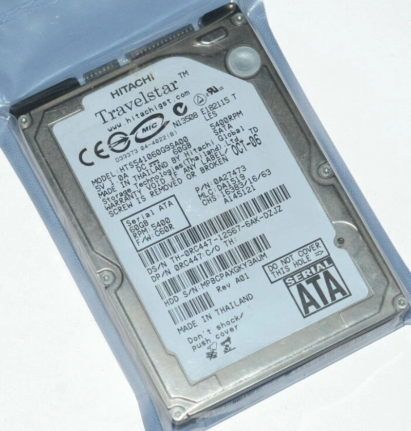 Hitachi HTS722020K9SA00 P/N: 0A53580 200GB SATA 2.5 in Laptop Hard Drive - Image 3 of 4