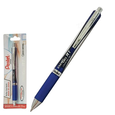 Fine Tip PENTEL EnerGel RT BLUE Roller Gel Pen Quick Drying Smooth  Writing UK