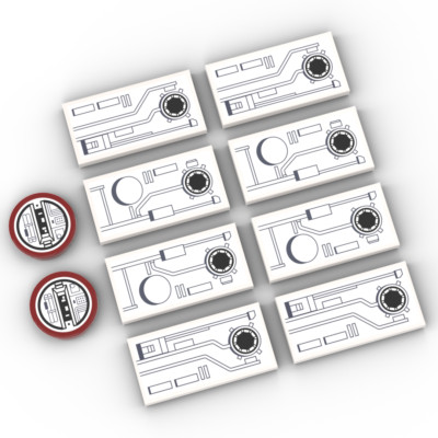 Upgrade-Kit (bedruckte Teile) für LEGO  Star Wars 75376 Tantive IV 