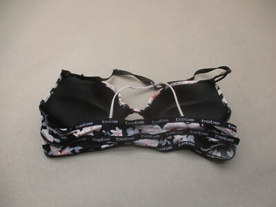 36C BEBE Womens Floral Lined Underwire Front Closure Adjustable
