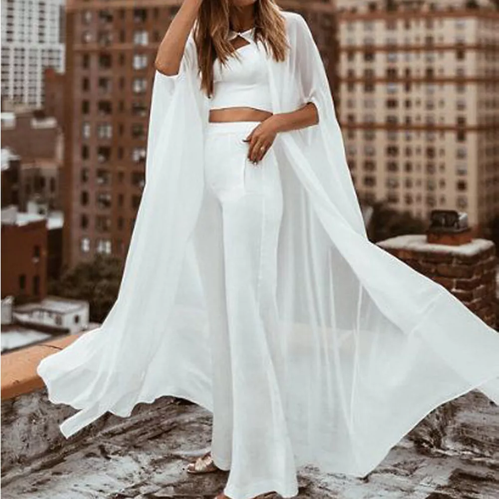 White top bridal cape