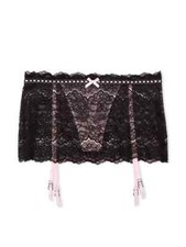 Victoria's Secret Dream Angels XS Ribbon Slot Skirt w/ Garters Built-in V-string