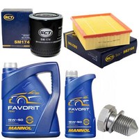 MotoröL Filter Set 15W50 6 Liter + ÖLablassschraube FüR Audi A4 2.4 163 170 PS