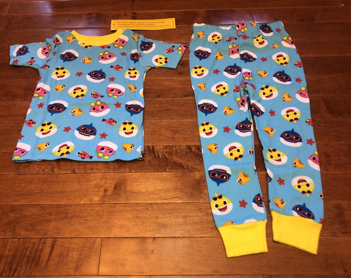 Pinkfong Baby Shark Toddler Boy Blue Short Sleeve Shirt Pants