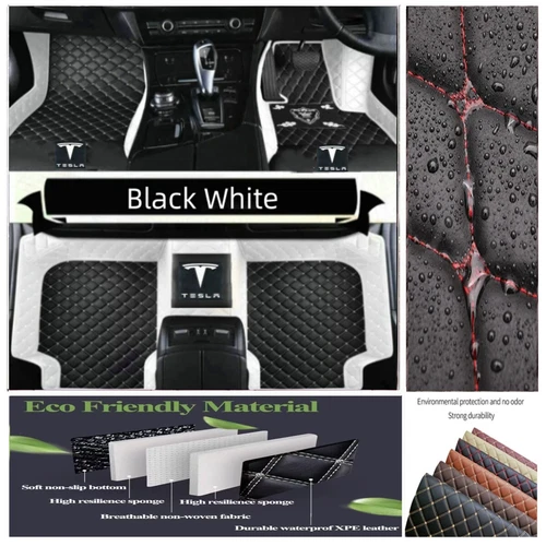 For Tesla Model 3 X Y S Custom Car Floor Mats All Weather Auto Cargo Pads Carpet - Imagen 25 de 42