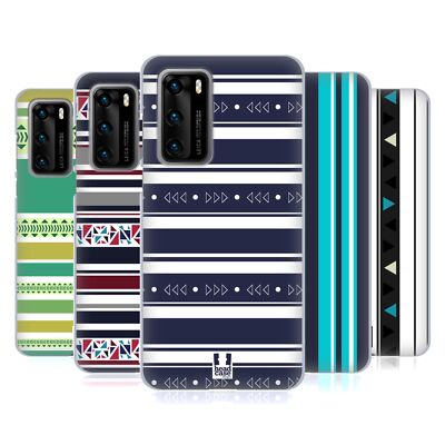 HEAD CASE DESIGNS PRINTED STRIPES SOFT GEL CASE FOR HUAWEI PHONES 4