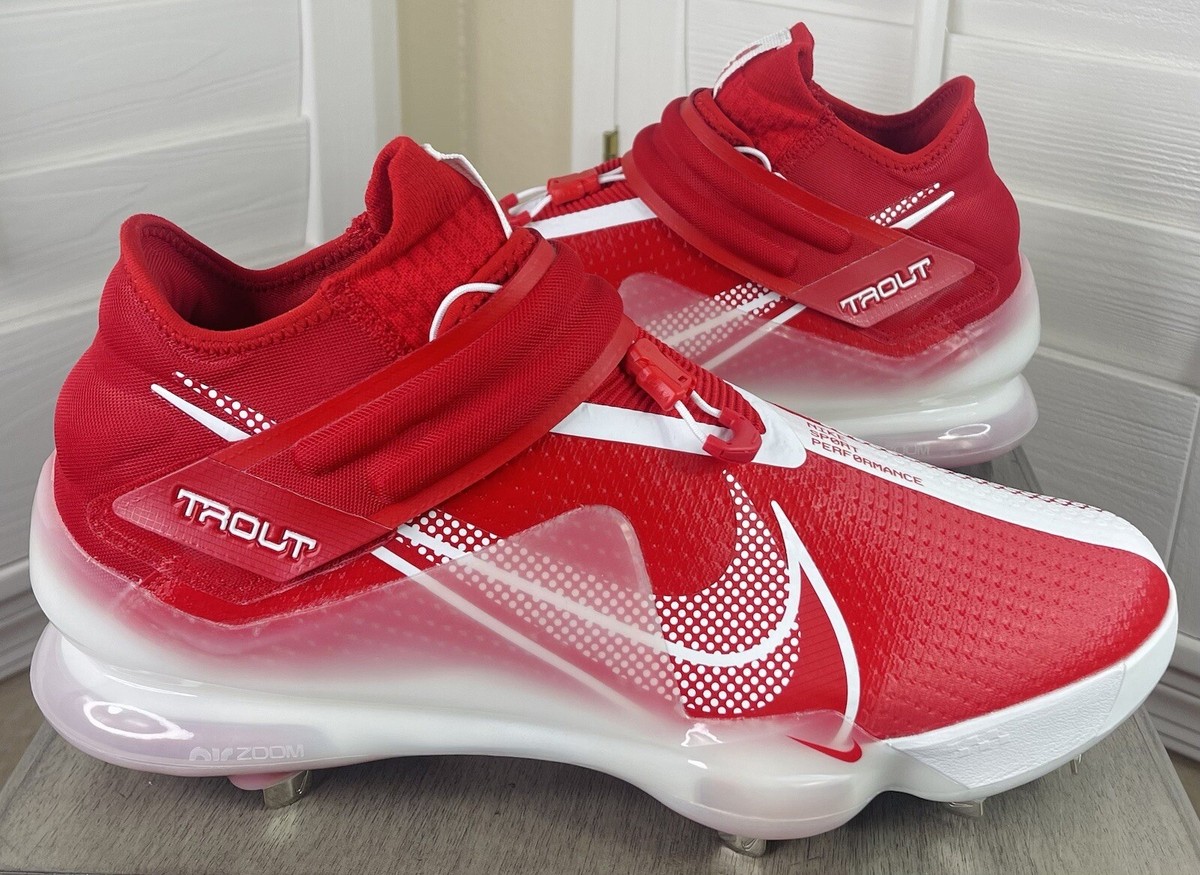 Nike Force Zoom Mike Trout 7 Red/White Baseball Cleats  display picture 3