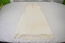 Vintage White Full Slip Lingerie Women's Vintage MCM Lace Trim