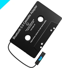 Car Audio Cassette to Aux Adapter, Wireless Cassette Audio Receiver, Cassette Pl