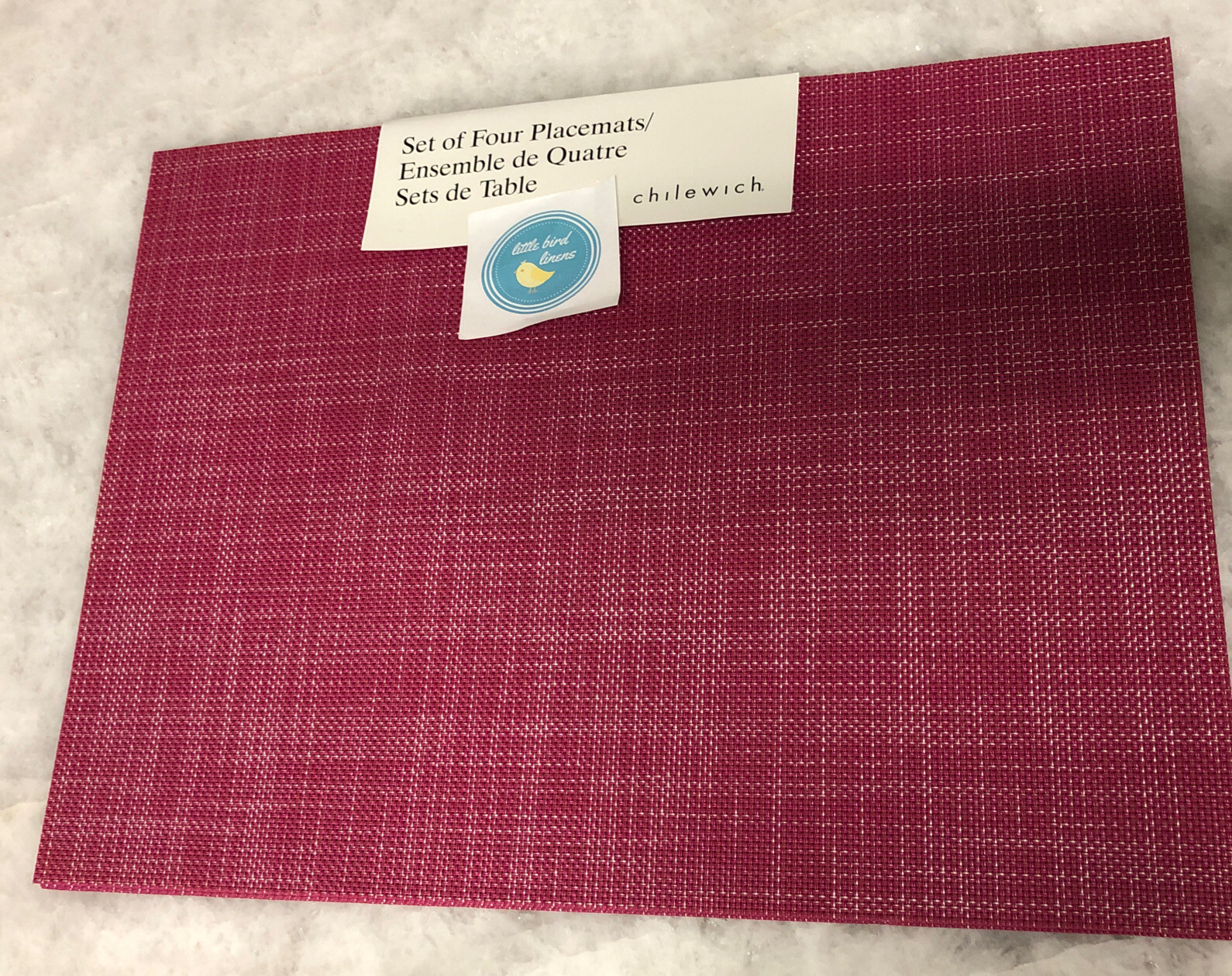 Set / 4 CHILEWICH Placemats Magenta Pink New Made in USA 14" x 19" eBay