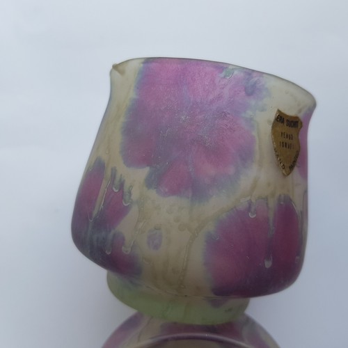 Kera Suchit art glass creamer sugar Israel Yehud Handcraft Jerusalem vintage 8cm - Picture 12 of 16
