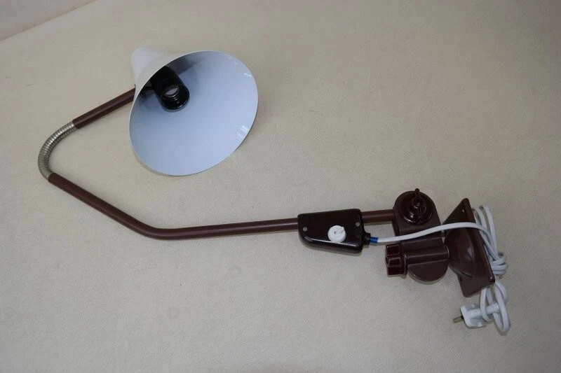 1 x alte VEB DDR Schreibtischlampe Bauhaus Design Metall Lampe Rohrgelenkleuchte - Bild 2 von 4