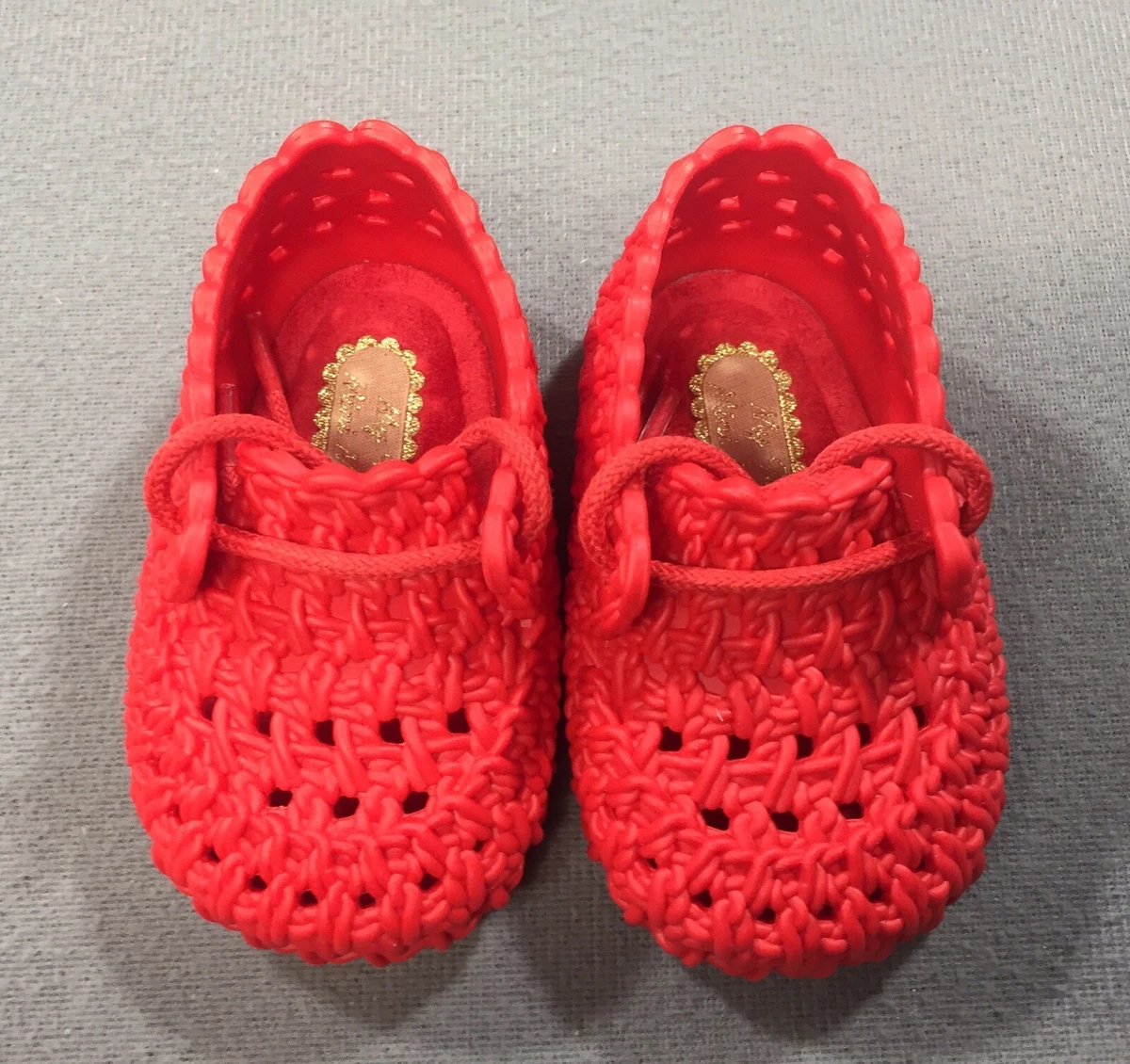 My First Mini Melissa Red Tricot Ballet Flat Size 3M Baby US eBay