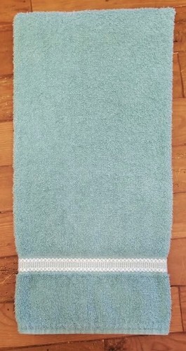 1-Vintage Cannon Solid Mint Green Bath Towels with White Boarder - Picture 3 of 4