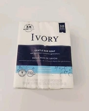 Ivory Gentle Bar Soap Safe, Pure Clean Trusted Generations 10 Bars, 3.17oz New