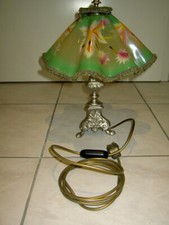 Lampada da terra antica alta circa 42 cm con base in bronzo nichelato