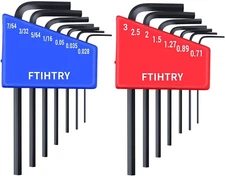 14Pcs Mini Hex Key Allen Wrench Set, Metric(0.7-3Mm) and SAE(0.028-7/64"), Chrom