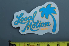 LOCAL MOTION Hawaii Clear Neon Blue Orange OG 80's LM2 Vintage Surfing STICKER