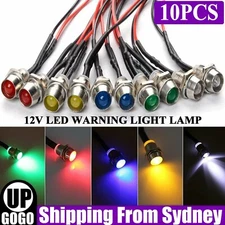 10X 12V LED Dash Pilot Panel Indicator Warning Light Lamp Car Boat Marine Van AU