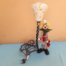 LAMPADA IN VETRO DI MURANO PAGLIACCIO APPOGGIATO AL LAMPIONE anni '60 VINTAGE