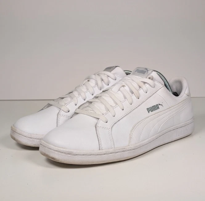 Puma Smash Scarpe da Ginnastica Sportive Pelle Bianco Uomo UK 9