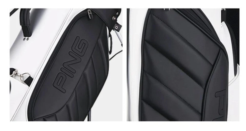 Ping 2023 Stand T20 Mens Golf Bag 9 Inch 4 Way Divider Lightweight White Black - Image 4 of 4