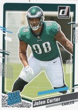 Jalen Carter Eagles 2023 Donruss Rated Rookie Card #381 Bx14b