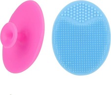 Face Scrubber,2 Pack Soft Silicone Scrubbies Facial Rose Pink blue; 2